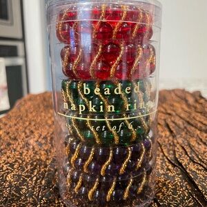 Pier 1 Imports, 6pc set, Napkin Rings holders, multicolored NEW